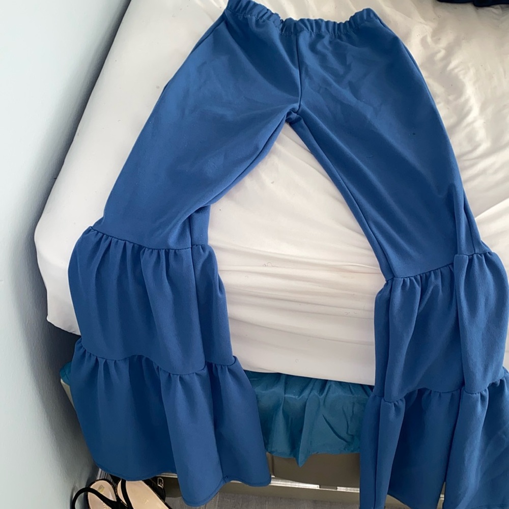 Blue rainbow pants